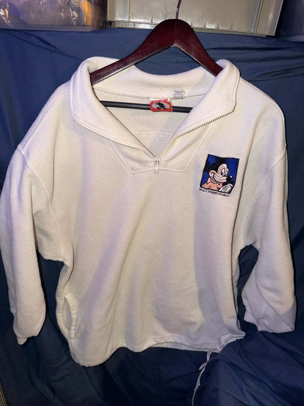 Vintage Mickey Inc. Walt Disney World Mickey Mouse Quarter-Zip Fleece Pullover W